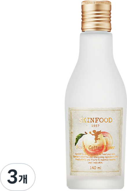 스킨푸드 피치뽀송 토너, 140ml, 3개