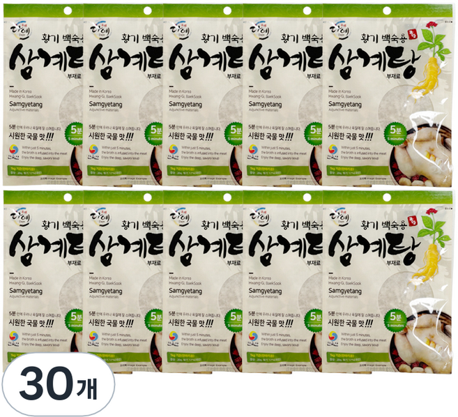 다예 황기 백숙용 삼계탕 부재료, 30개, 20g