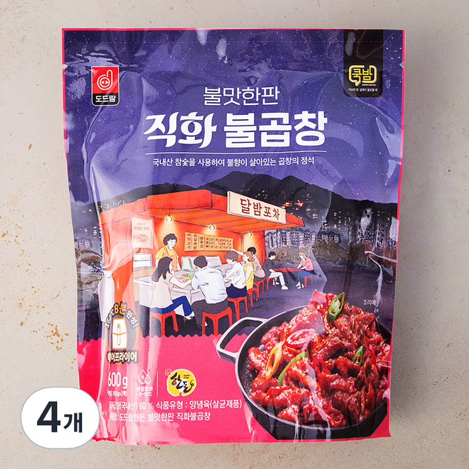 도드람한돈 불맛한판 직화 불곱창 2ea, 600g, 4개
