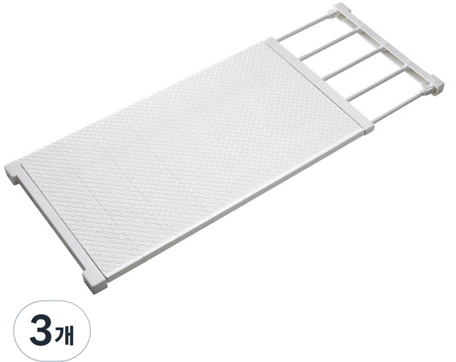 모나코올리브 프라임 폭조절 압축선반, 화이트, 3개