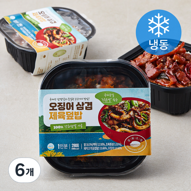 강화드림 오징어 삼겹 제육덮밥 (냉동), 280g, 6개