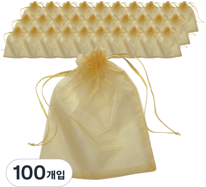 미르코리아 망사주머니 1호, 골드, 100개입