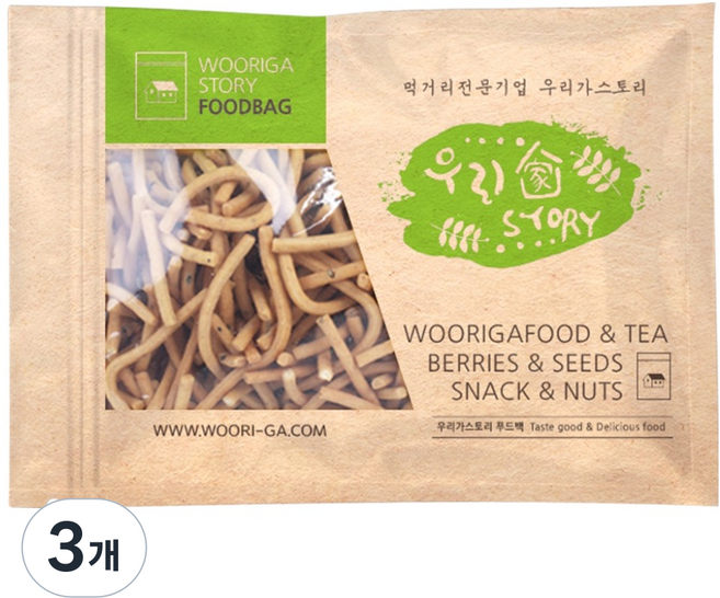 우리가스토리 두부로 만든 국수과자, 3개, 500g