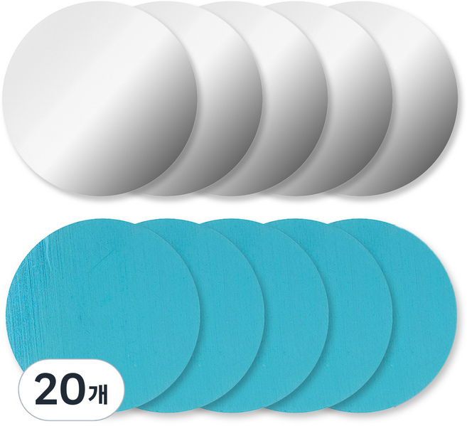 코멧 후면부착 자석 접착식 스틸 원형 철판 25mm, 20개