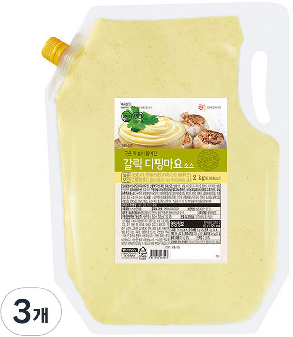 쉐프원 갈릭 디핑마요소스, 3개, 2kg