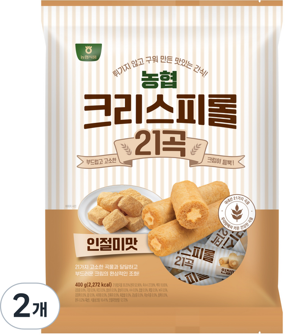 농협식품 크리스피롤 21곡 인절미맛, 400g, 2개
