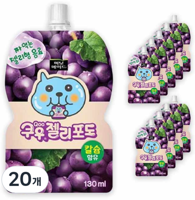미닛메이드 쿠우 젤리 포도 파우치, 20개, 130ml