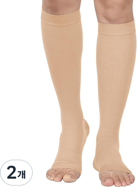 平衡高彈性壓力襪 膚色, 小腿/膝蓋型, 2個
