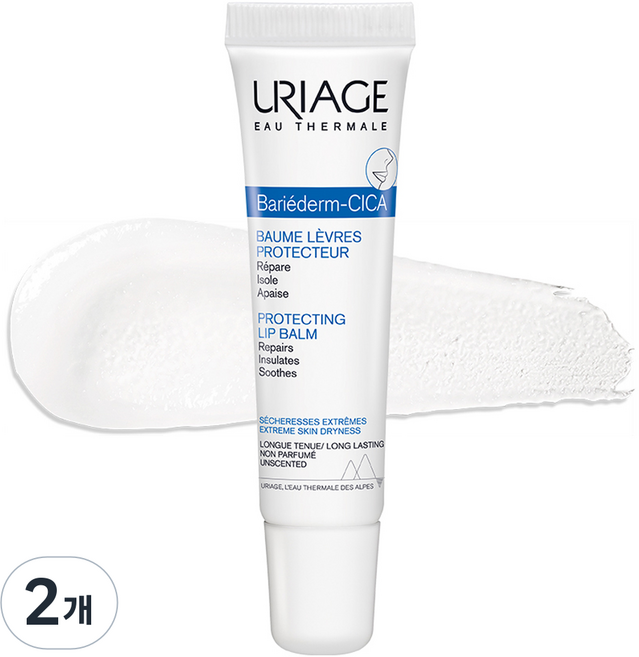 URIAGE 優麗雅 Bariéderm Cica 護唇膏, 混合顏色, 15ml, 2個