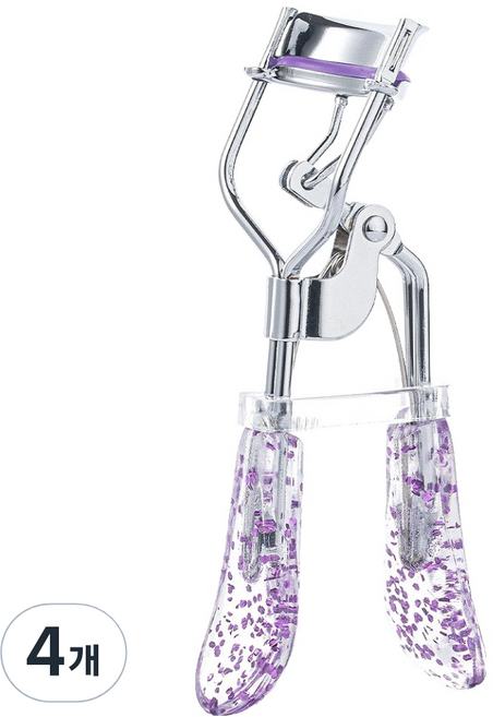 올웨일리 아이뷰티 속눈썹 C컬 펄투명 뷰러 TSP2530, 4개, 퍼플