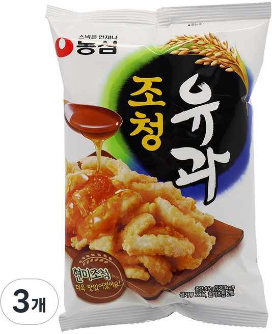 농심 조청유과, 96g, 3개