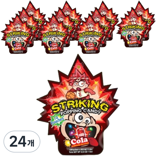 스트라이킹 팝핑캔디 콜라맛, 24개, 15g