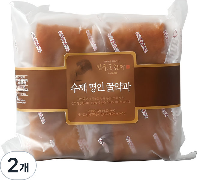 김규흔한과 수제 명인 꿀약과, 320g, 2개