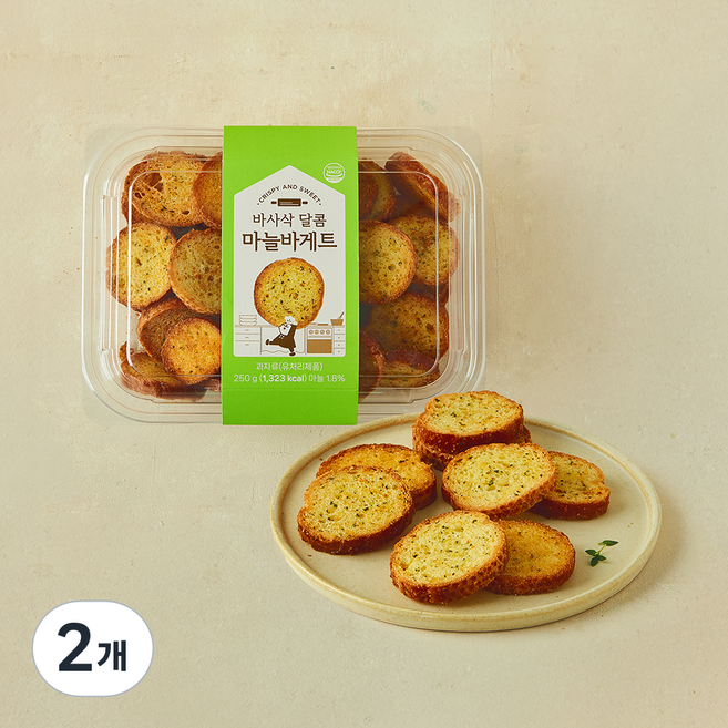 바사삭 달콤 갈릭바게트, 250g, 2개, 1개입