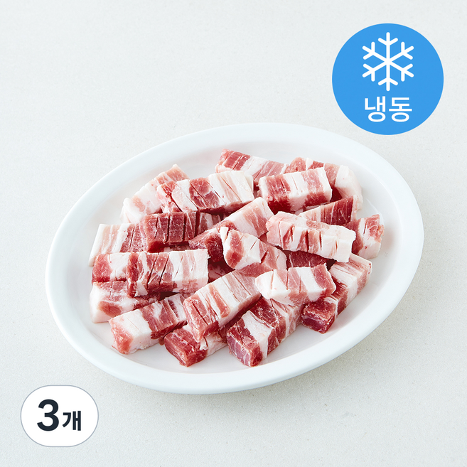 포크밸리 국내산 삼겹살 꽈배기 에어프라이어용 (냉동), 3개, 500g