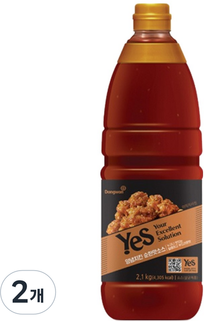 동원예스 양념치킨 순한맛 소스, 2.1kg, 2개