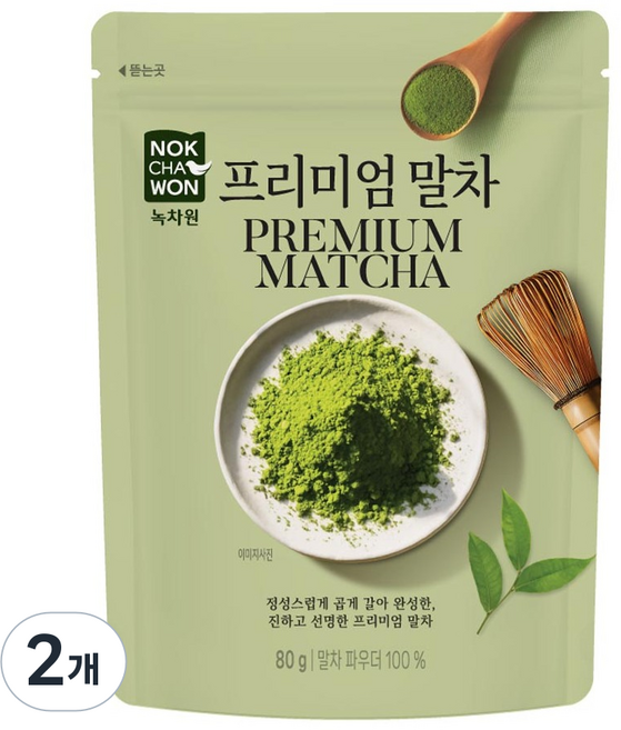 녹차원 프리미엄 말차, 80g, 1개입, 2개