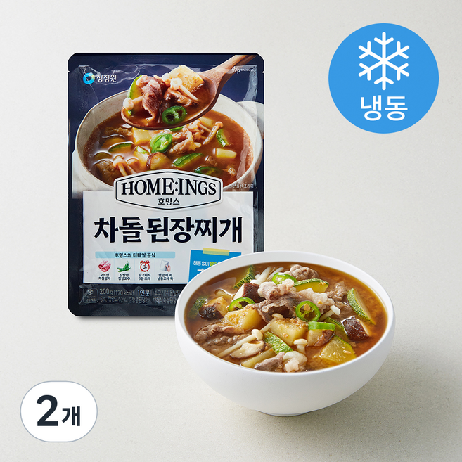 청정원 호밍스 차돌 된장찌개 (냉동), 200g, 2개