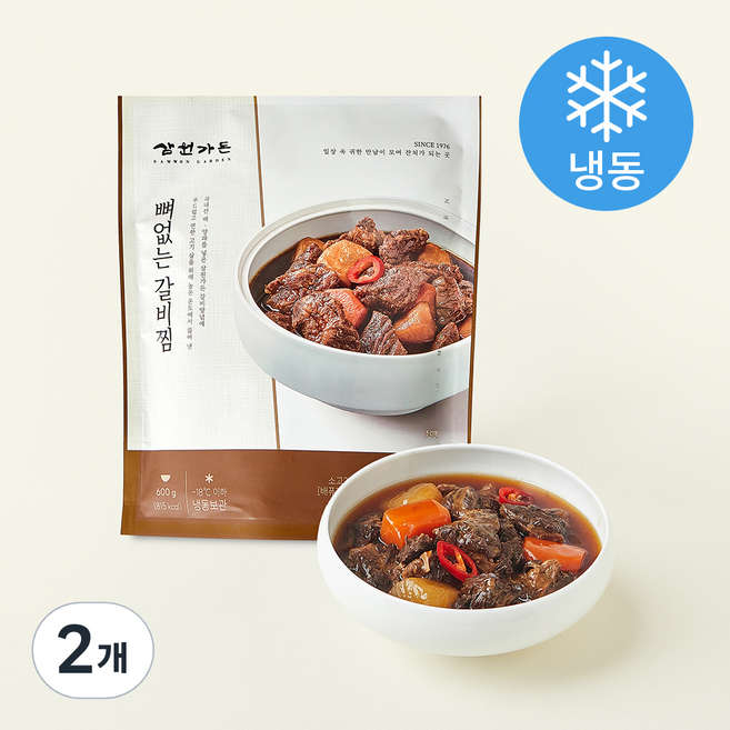 삼원가든 뼈없는 갈비찜 (냉동), 600g, 2개