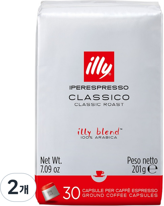 일리 미디움 클라시코 캡슐커피, 6.7g, 30개입, 2개