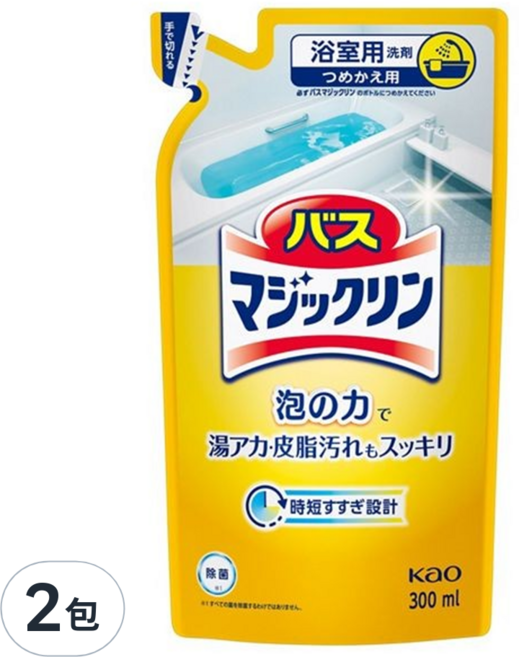 Kao 花王 Magiclean 魔術靈 浴室泡沫清潔劑 補充裝, 2包, 300ml