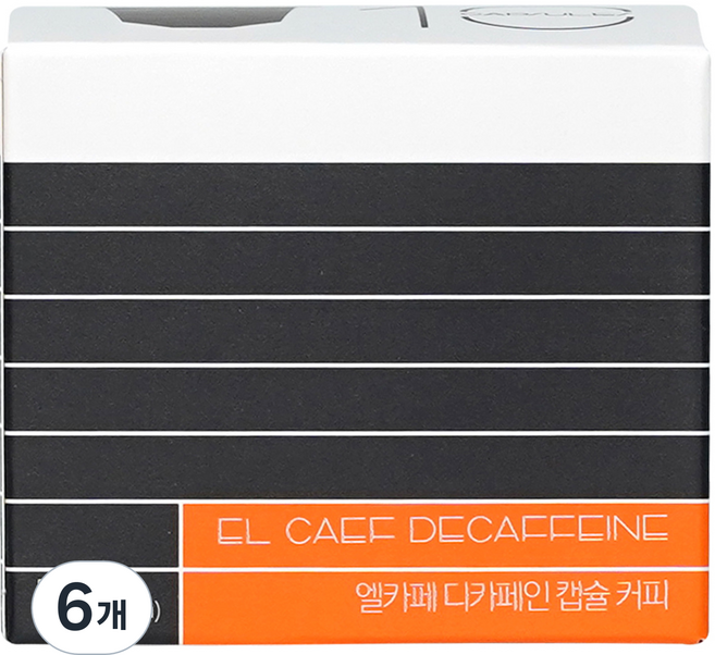 El Cafe El Cafe中焙無咖啡因膠囊咖啡, 5.5克, 10片, 6個