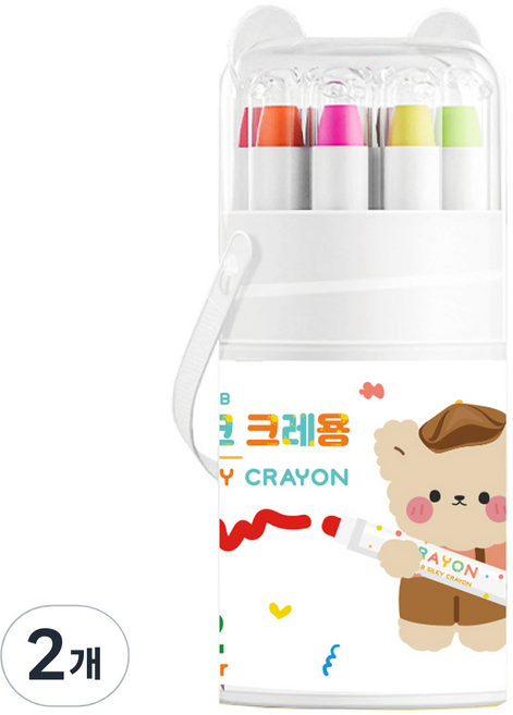 투코비 실크 크레용 색연필, 12색, 2개