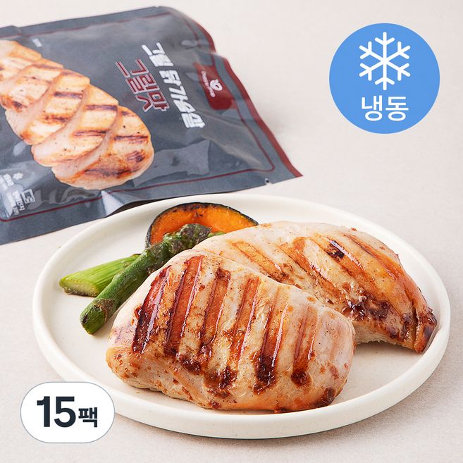 다즐샵 그릴 닭가슴살 그릴맛 (냉동), 100g, 1개입, 15개