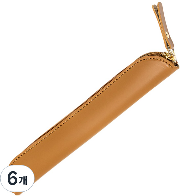 모던앳 애플펜슬 호환 가죽 슬림 필통, 브라운, 6개