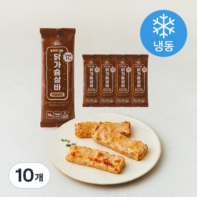 다신 닭가슴살바 떡갈비맛 (냉동), 70g, 10개, 1개입