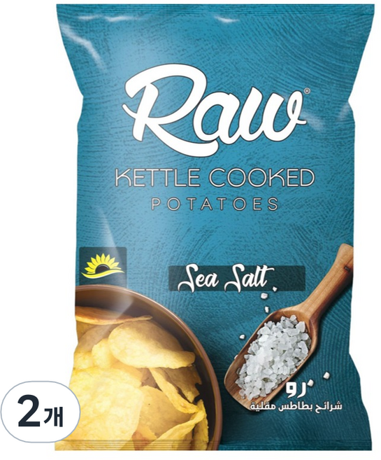 Raw 감자칩 씨솔트, 38g, 2개