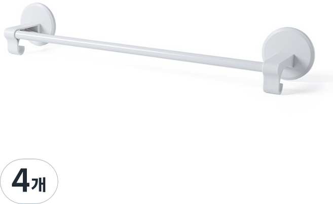 다용도 수건걸이, 화이트, 4개