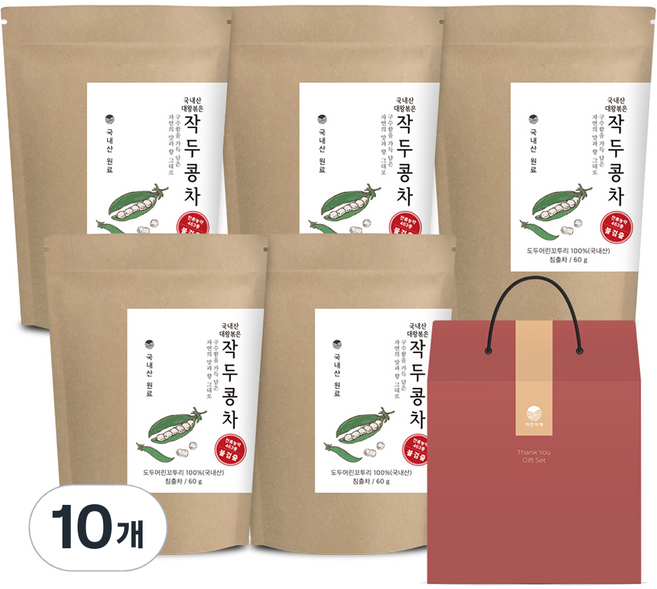 자연지애 국내산 대왕 작두콩차, 60g, 1개입, 10개