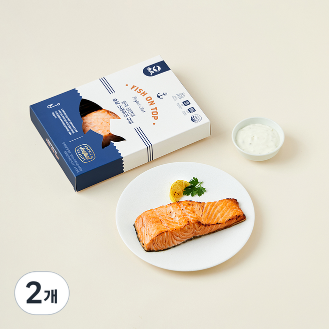 화덕 생연어 순살 스테이크 구이 (냉장), 190g, 2개