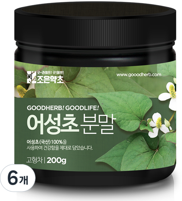 조은약초 프리미엄 어성초 분말, 6개, 200g