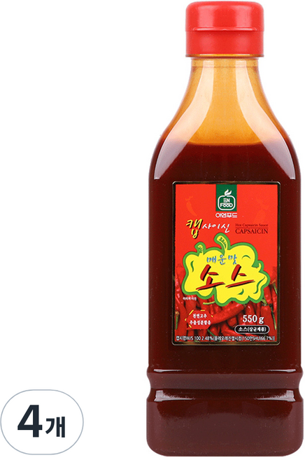 EN FOOD 辣椒素辣味醬, 4個, 550g