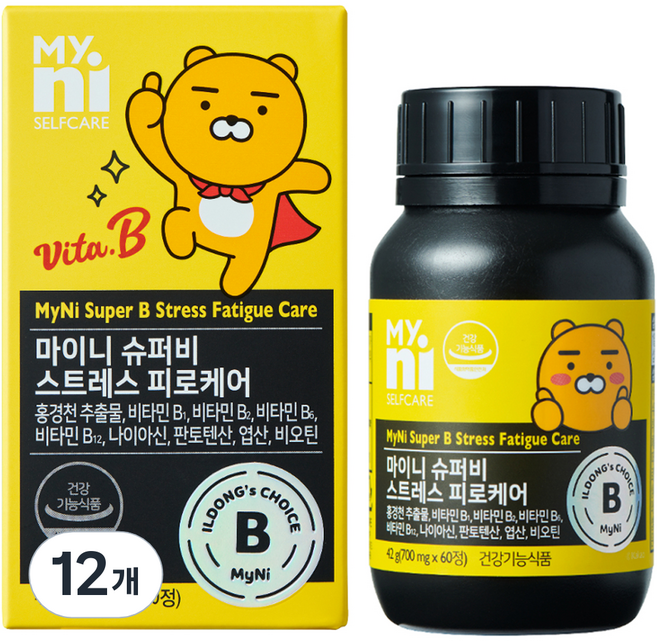 마이니 슈퍼비 스트레스 피로케어, 60정, 12개