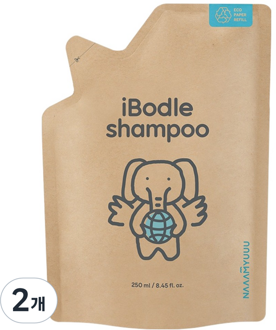 아이보들 유아 샴푸 리필, 250ml, 2개