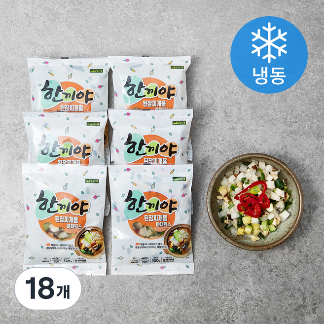 그린피아 한끼야 된장찌개용 야채믹스 (냉동), 120g, 18개