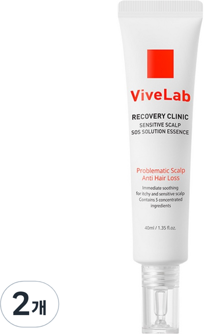 바이브랩 리커버리 클리닉 센서티브 스칼프 에스오에스 솔루션 에센스, 40ml, 2개