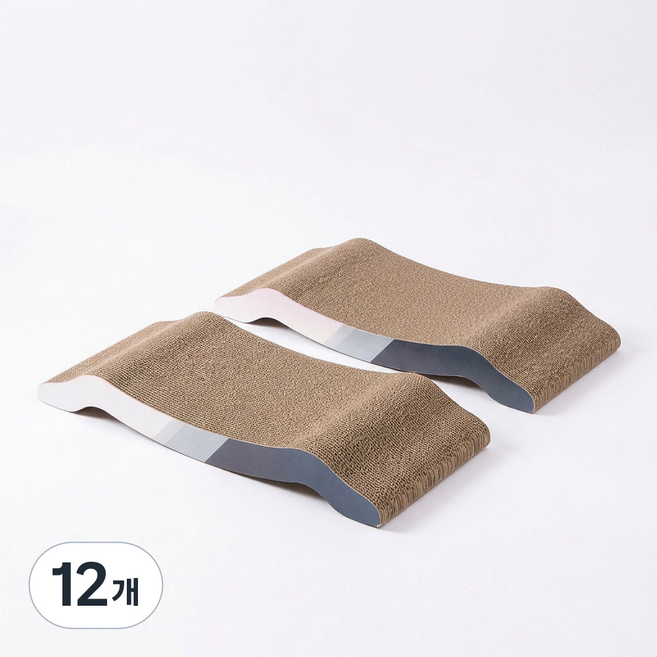 세이코코아 대형 골판지 캣 스크래쳐 W형, 혼합색상, 12개