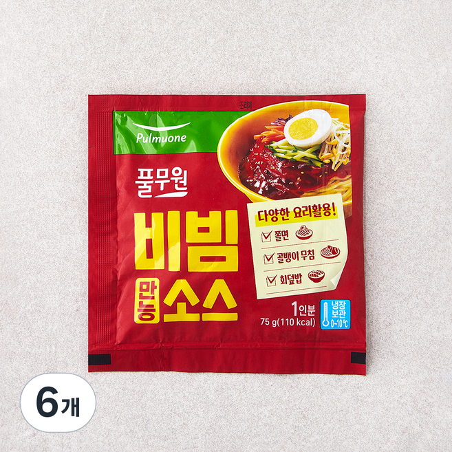 풀무원 만능 비빔 소스, 75g, 6개