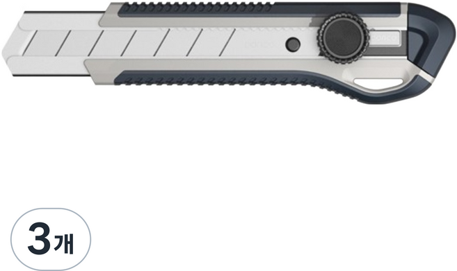 도루코 커터칼 25mm XL701, 혼합색상, 3개