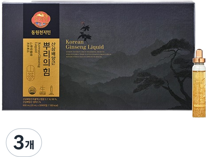 천지인 뿌리의힘 산삼배양근, 600ml, 3세트