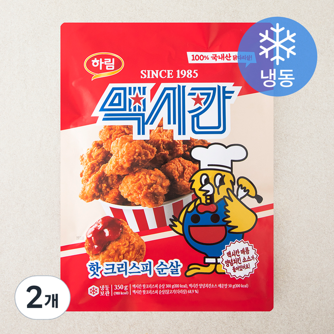 맥시칸 핫크리스피 순살 (냉동), 350g, 2개