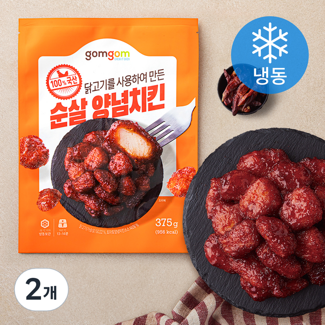곰곰 순살 양념치킨 (냉동), 375g, 2개