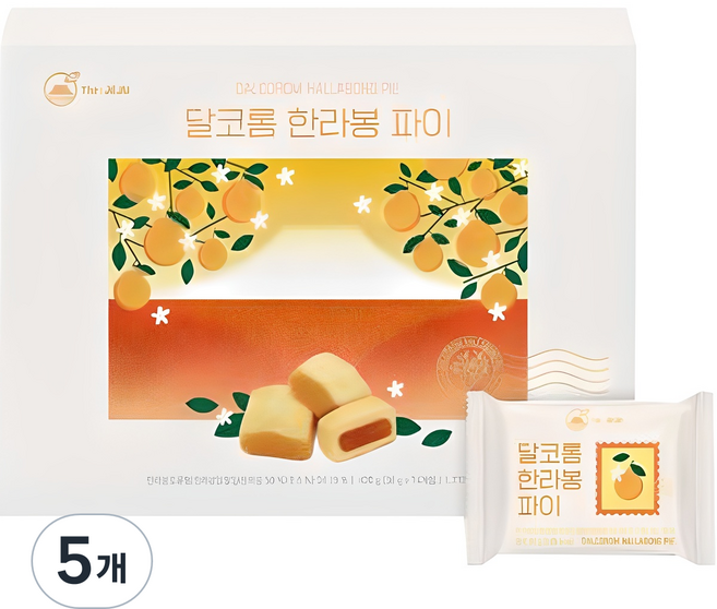 더제주 달코롬 한라봉 파이 14p + 쇼핑백, 420g, 5개