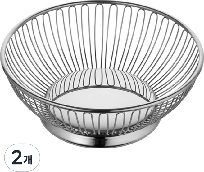 바른리빙 루체 스텐 바스켓, 2개