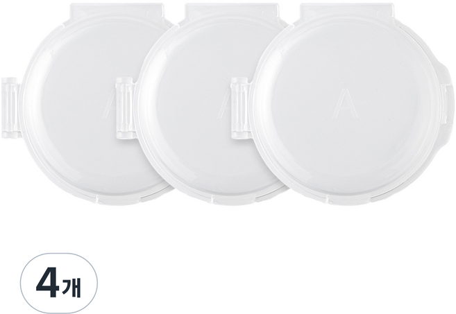 ELLEPARIS 에어쿠션 케이스, 4개, 흰색투명