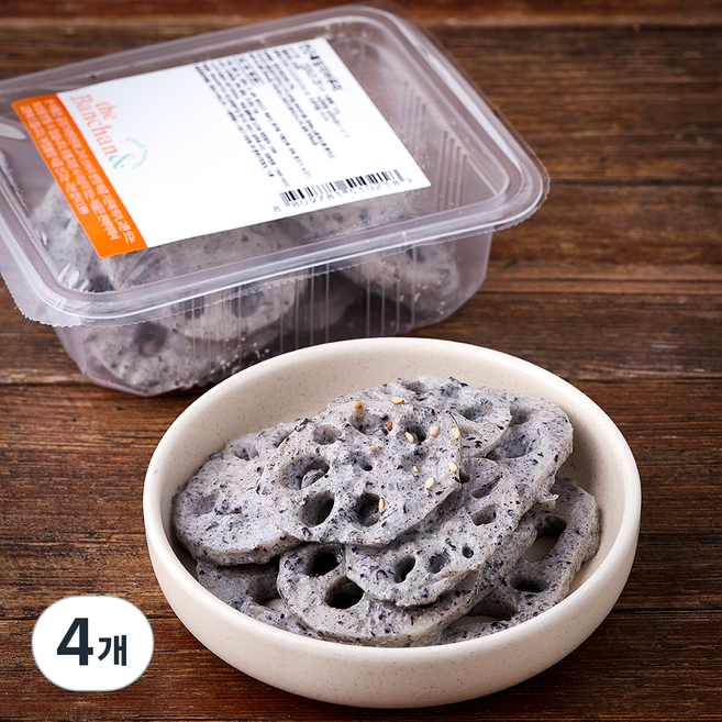 더반찬 연근 흑임자 버무리, 120g, 4개